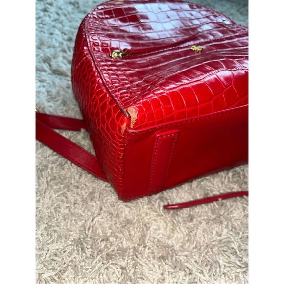 Tory Burch Mini Backpack Handbag Red Croc-Embossed Italian Leather Top Handle main image 7